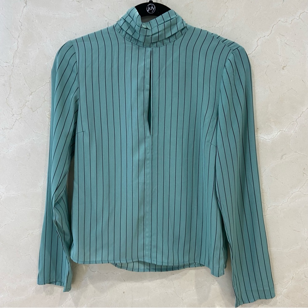 Vila Green Pinstripe Blouse